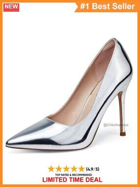 Pointed Toe Stiletto High Heel Pumps Slip On